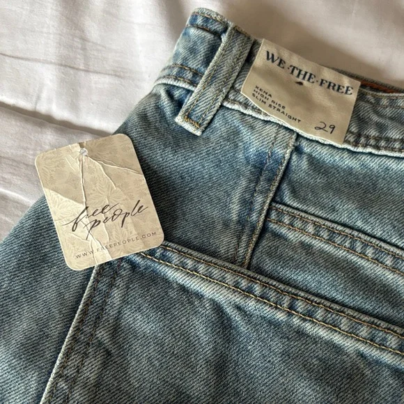 We The Free Light Blue Straight Jeans - Picture 2 of 7